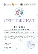Сертификат участника семинара-совещания Баталловой А.М.