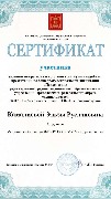Сертификат студента Камалиева Э.Р.