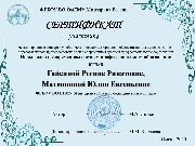 Сертификат Гайсиной Р.Р. Матюшиной Ю.Е. Омск