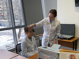 На кафедре офтальмологии БГМУ состоялось занятие осеннего потока школы «Медзнайка»